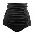 thumbnail image 1 of ColorProfit Women High Waisted Bikini Bottoms Tummy Control Swimsuit Bottoms Ruched Full Coverage Swim Bottom High Rise, 1 of 9