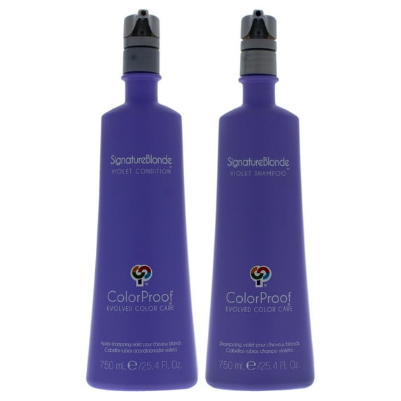 ColorProof Signature Blonde Violet Shampoo and Conditioner 2 Pc Kit - 25.3oz Shampoo, 25oz Conditioner