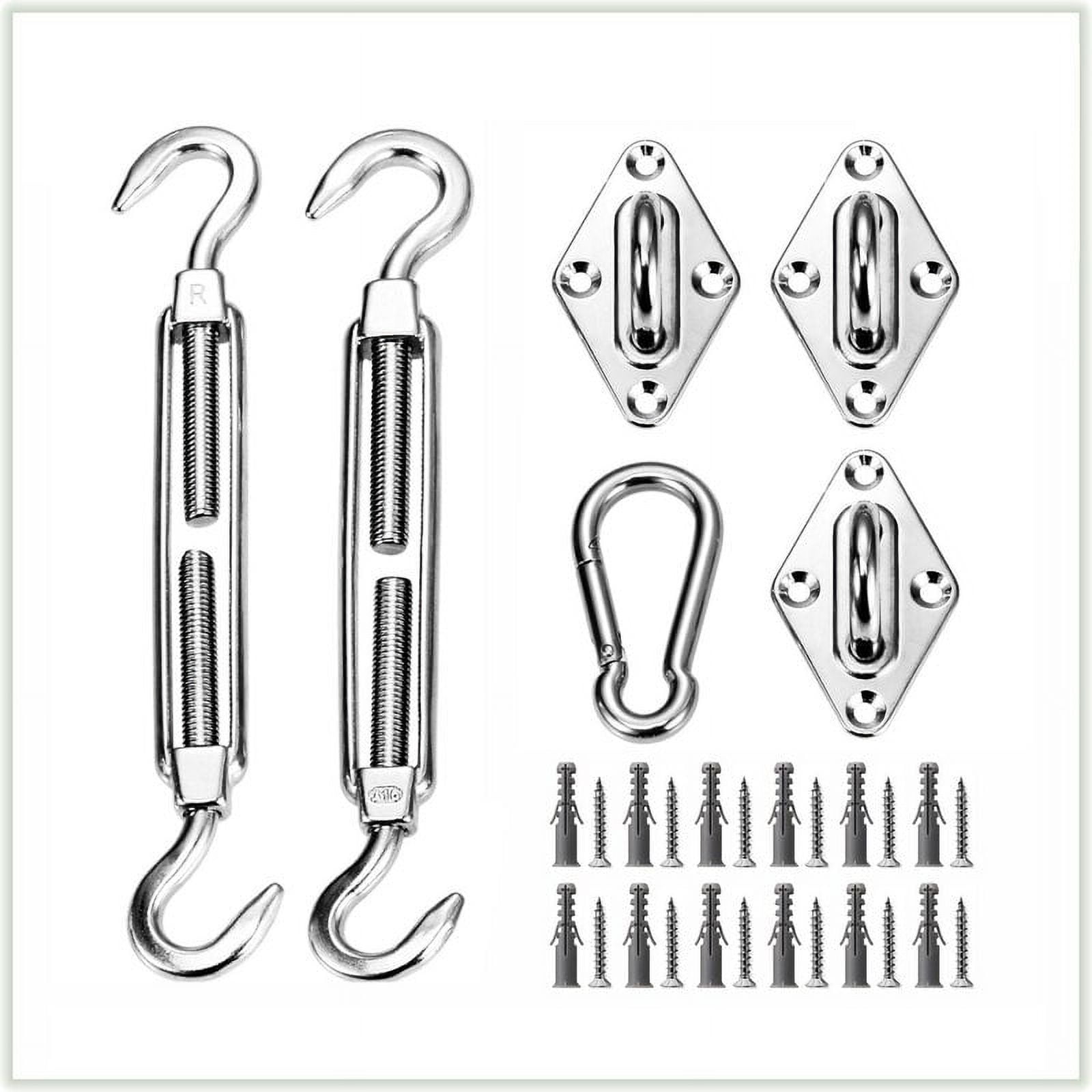 6 Inch Stainless Steel Triangle Sun Shade Sail Hardware Kit