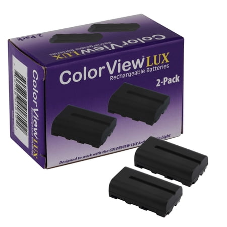 ColorView LUX Dual Battery Charging Kit: Dual Battery Charging Station with Two NP-F550 Lithium-ion Replacement Batteries, LED Indicator lights, 2200mAh battery capacity and 4.2-8.4V 550Ah Charger