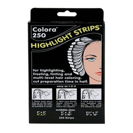 Colora 250 Highlight Strips 4 X 7 Inch, 250 Ea, 6 Pack