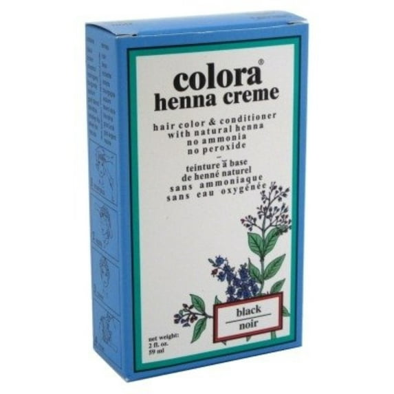 Colora Henna Creme Hair Color Black, 2 oz (Pack of 3)