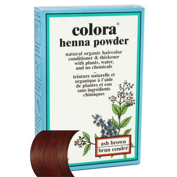Colora Henna Powder Hair Color Ash Brown, 2 Oz