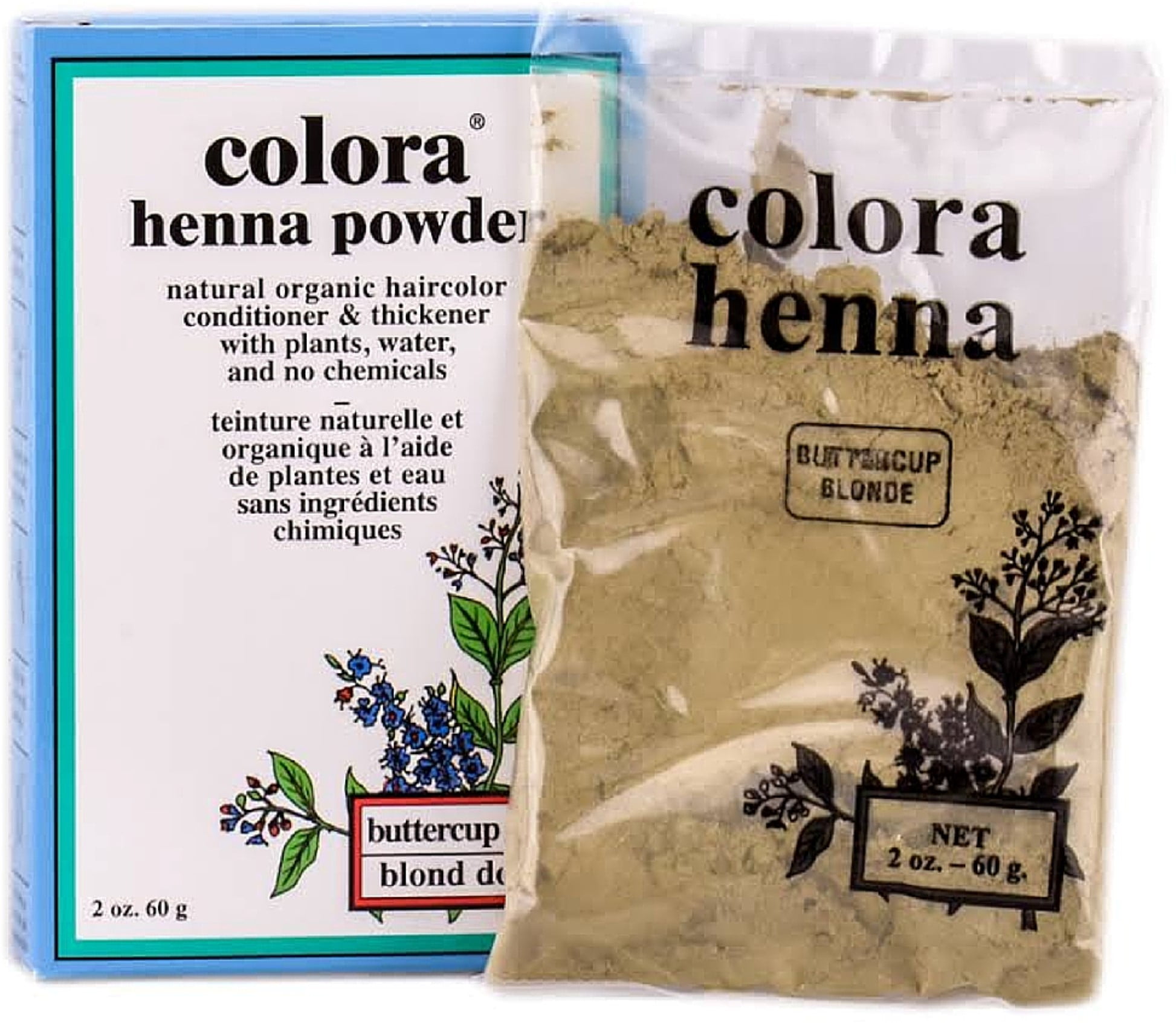 Colora Henna Powder Hair Color, Buttercup Blonde 2 oz