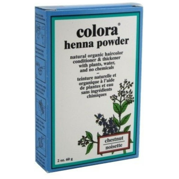 Colora Henna Powder Hair Color Chestnut, 2 oz (Pack of 4)