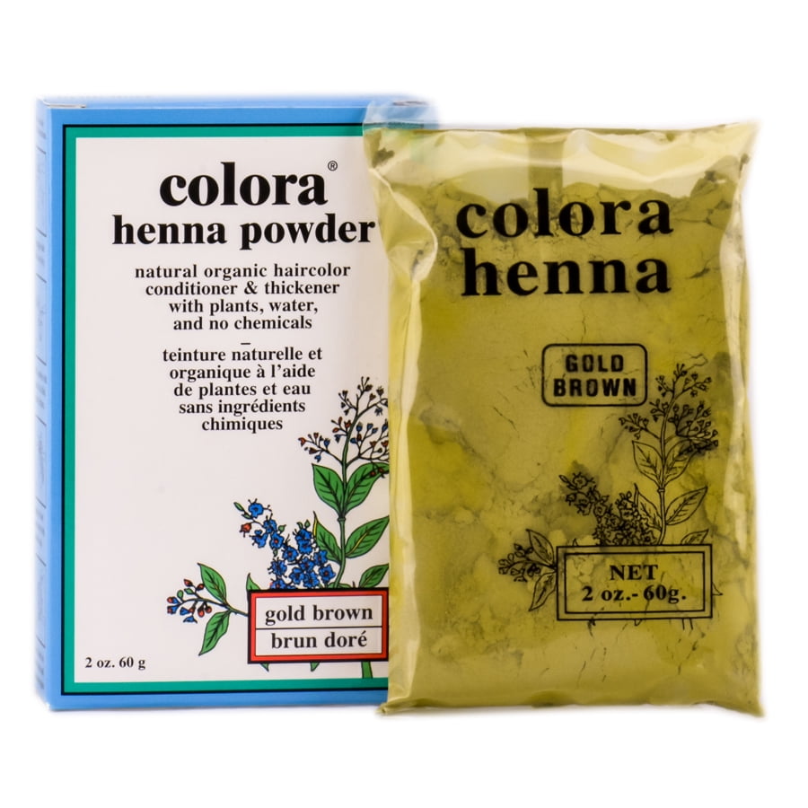 Colora Henna Powder Hair Color Gold Brown, 2 oz