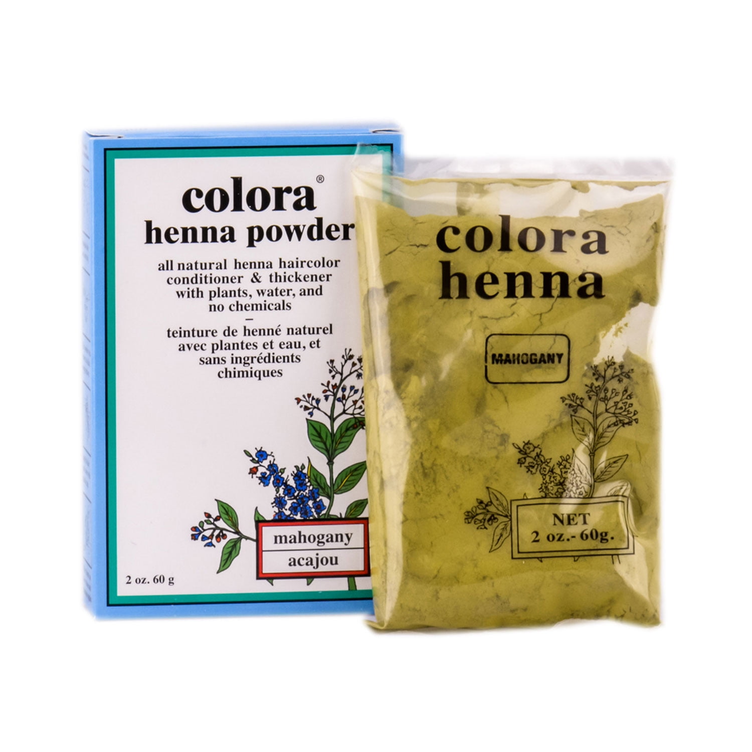 Colora Henna Powder Hair Color Mahogany, 2 Oz, Pack of 2
