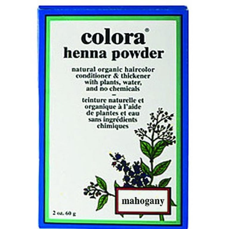Colora Organic Henna Powder Natural Hair Color, Mahogany 2oz - 2