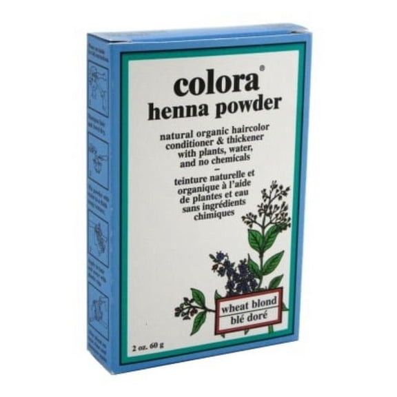 Colora Henna Powder Hair Color, Wheat Blonde, 2 Oz, 6 Pack
