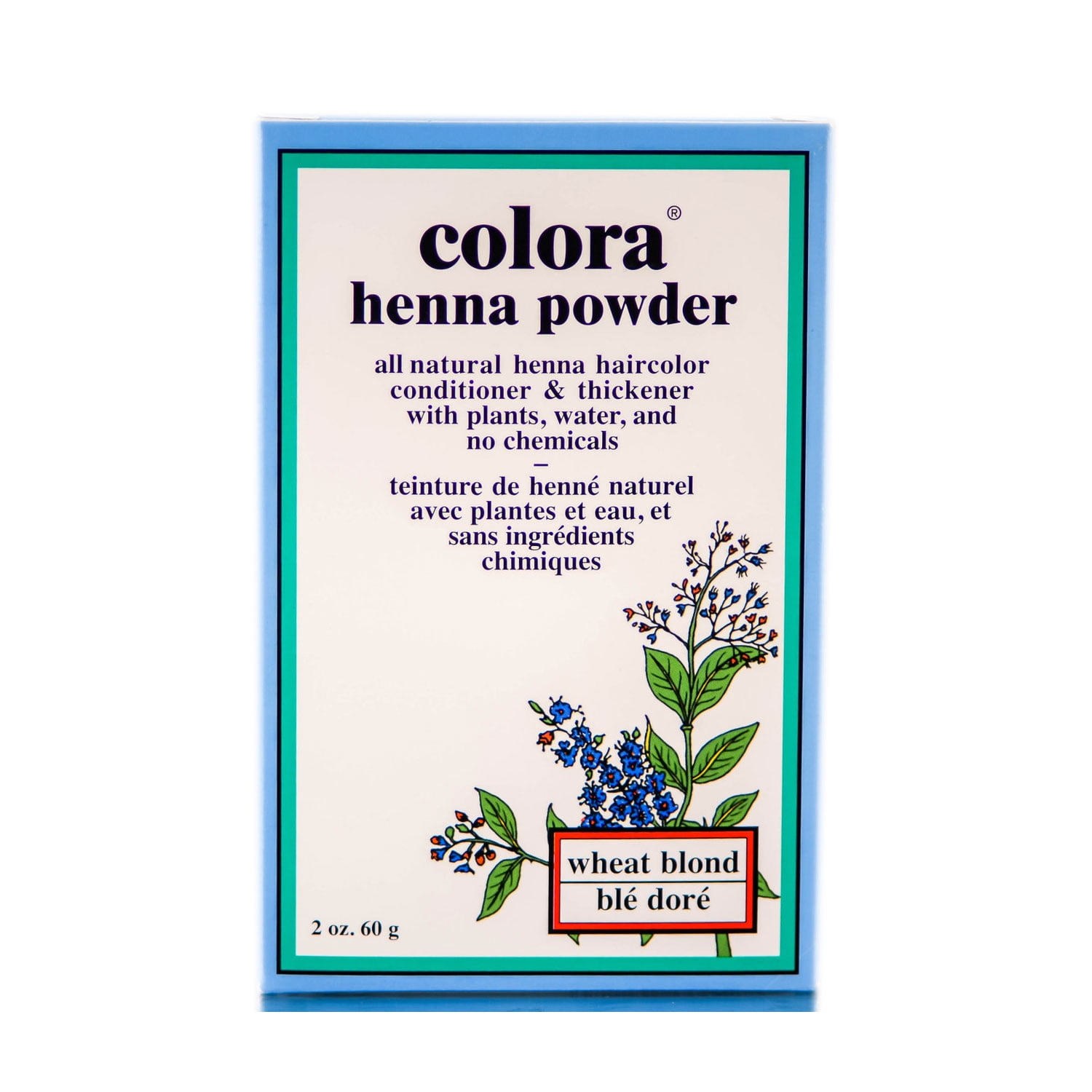 Colora Henna Powder Hair Color Wheat Blonde, 2 Oz, Pack of 2
