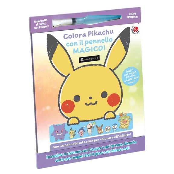 Colora Pikachu con il pennello magico. Monpok. Ediz. illustrata. Con pennarello ad (Hardcover)