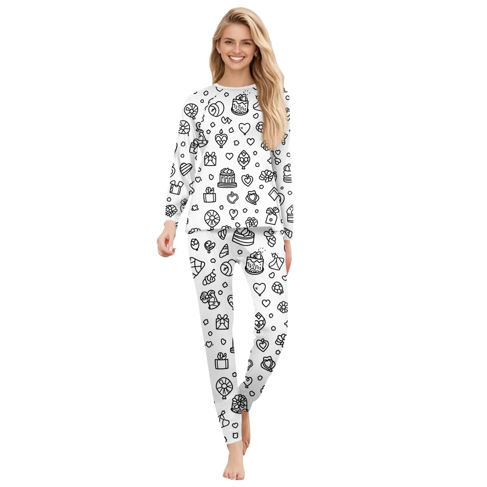 Kid DIY Hand Painted Colorable Pajamas Set Boys Girls Funny Cartoon Coloring Pajama 36 Piece Sets Easter Gifts