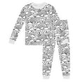 thumbnail image 1 of Colorable Pajamas for Boy and Girl Kids Diy Hand Painted Homewear Set Long Sleeve Pullover Top with Pajamas Pants Diy Pajamas 3-4 Years, 1 of 5