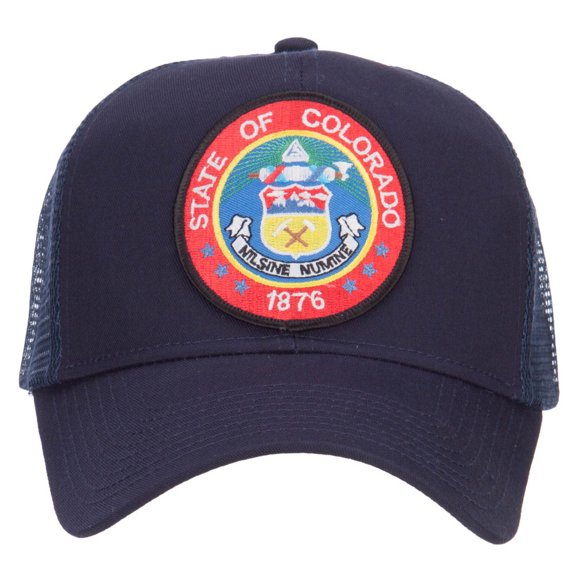 Colorado 1876 Seal Patched Mesh Cap - Navy OSFM