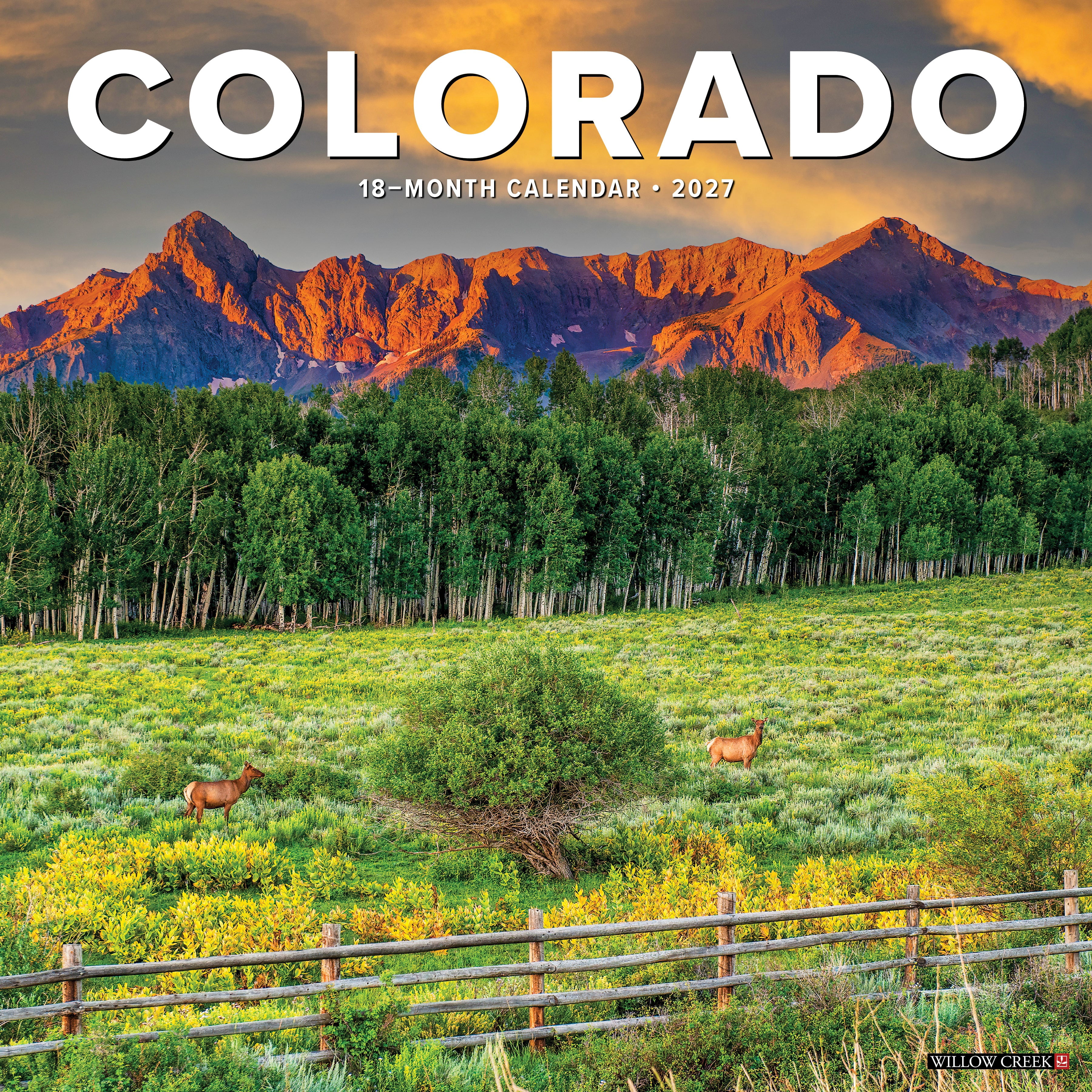 Willow Creek Press, Colorado 2027 Wall Calendar