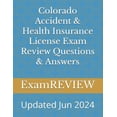 thumbnail image 1 of Colorado Accident &amp; Health Insurance License Exam Review Questions &amp; Answers, (Paperback), 1 of 1