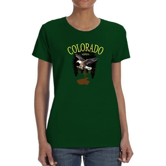 Colorado Aspen Eagle T-Shirt Women -Smartprints Designs, Female x-Large