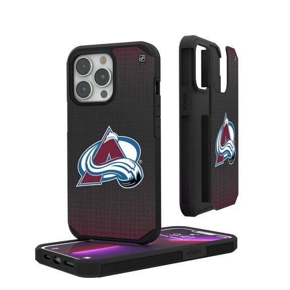 Colorado Avalanche Linen Logo iPhone Rugged Case