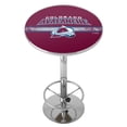 thumbnail image 1 of Colorado Avalanche Logo Bar Table with Adjustable Footrest and Acrylic Top, 1 of 5