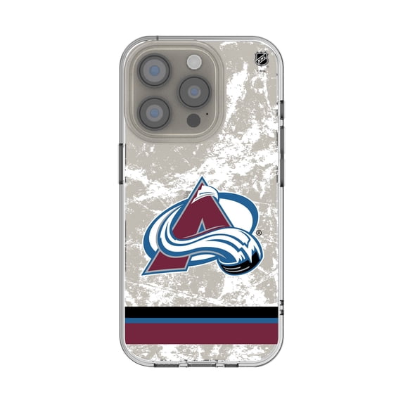 Colorado Avalanche iPhone Stripe Clear Ice Case