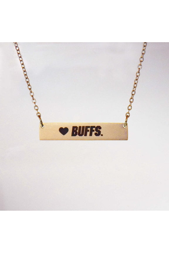 Fan Frenzy Gifts Colorado Buffaloes Officially Licensed Gold Bar Necklace