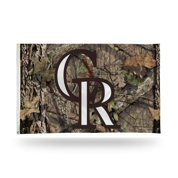 Colorado Baseball Rockies Indoor Outdoor Camo Look 3x5 Banner Flag