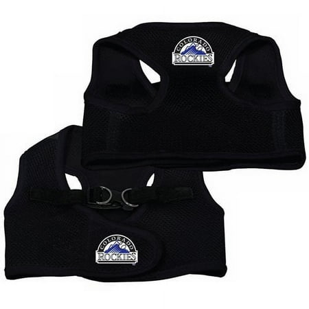 Colorado Baseball Rockies Mesh Vest Dog Harness - Small Vest Girth 12"-13"