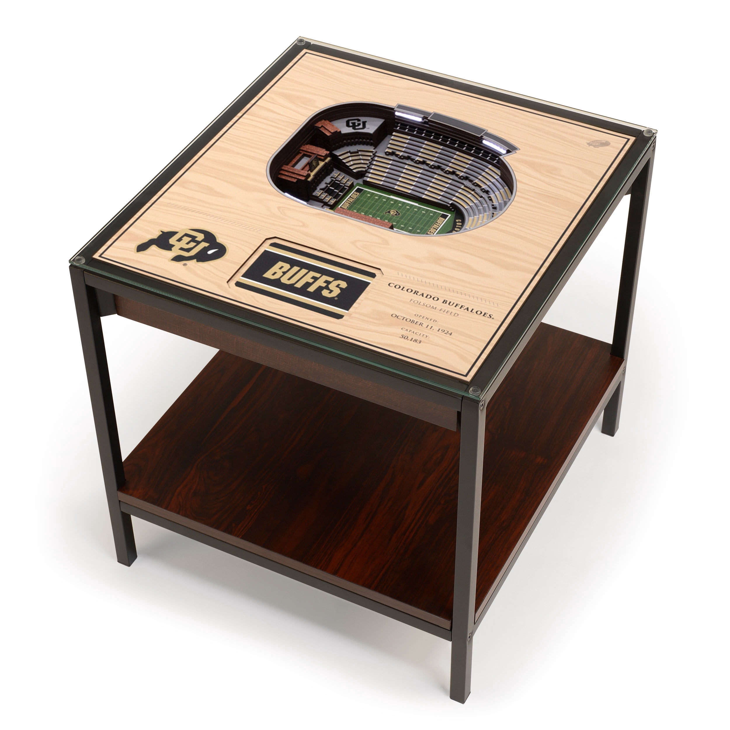 Colorado Buffaloes 25-Layer StadiumViews Lighted End Table