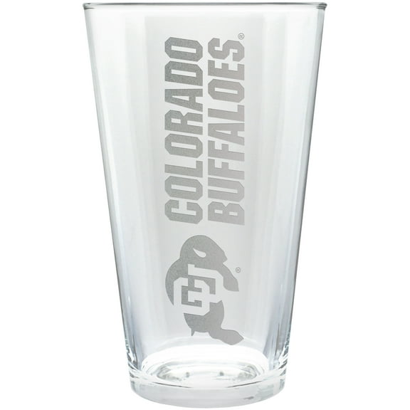 Colorado Buffaloes Etched 16oz. Vertical Rally Cry Pint Glass