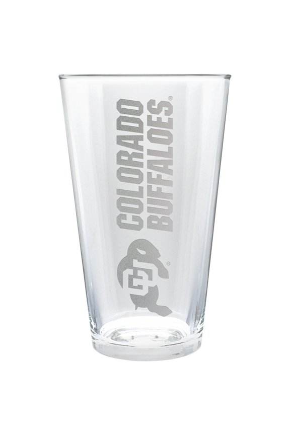 Colorado Buffaloes Etched 16oz. Vertical Rally Cry Pint Glass