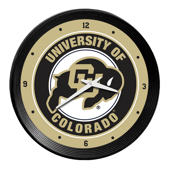 Colorado Buffaloes: Ribbed Frame Wall Clock