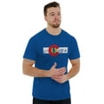 thumbnail image 1 of Colorado C Flag CO Skiing Souvenir Men's Graphic T Shirt Tees Brisco Brands L, 1 of 6