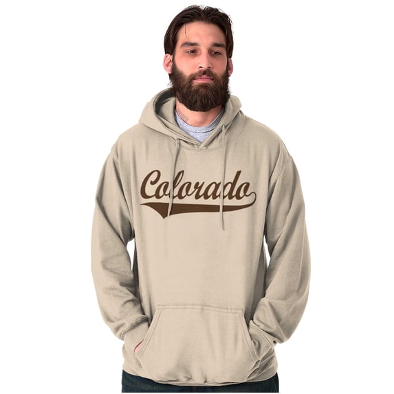 Colorado CO Classic Athletic Script Hoodie Sweatshirt Women Men Brisco Brands L
