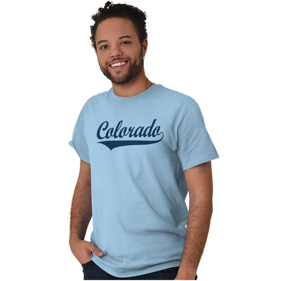 Colorado CO Classic Athletic Script Men's Graphic T Shirt Tees Brisco Brands S
