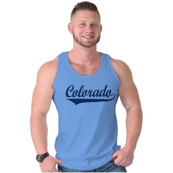 Colorado CO Classic Athletic Script Tank Top T Shirts Men Women Brisco Brands 3X