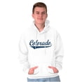 thumbnail image 1 of Colorado CO Classic Athletic Script Unisex Plus Fleece Graphic Hoodie Brisco Brands 5X, 1 of 5