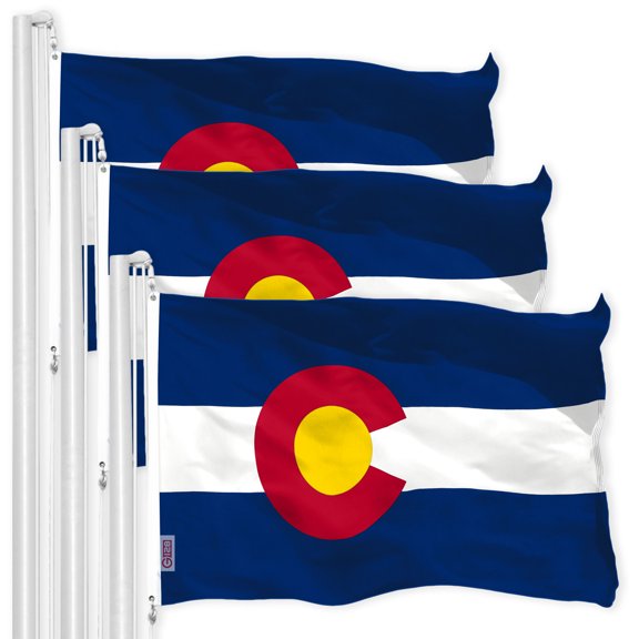 Colorado CO State Flag 3x5FT 3-Pack 150D Printed Polyester By G128