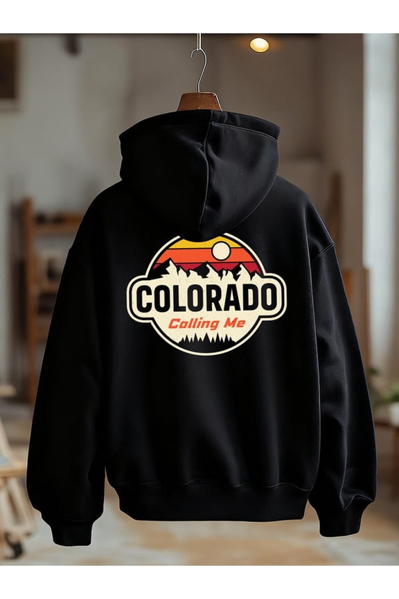 Colorado Calling Me graphic hoodies Camping mens hoodies black Stylish Autumn/Winter Outerwear spring vintage funny aesthetic winter casual autumn beer guys Fashion Unisex hoodie