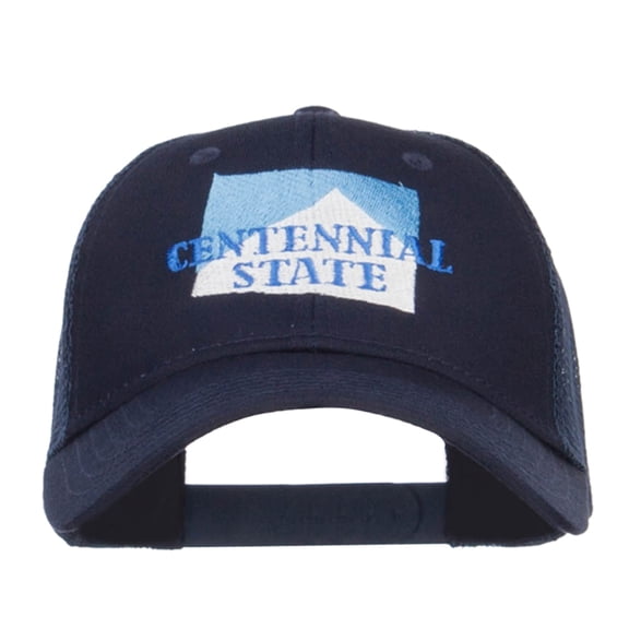 Colorado Centennial State Embroidered Trucker Cap - Navy OSFM