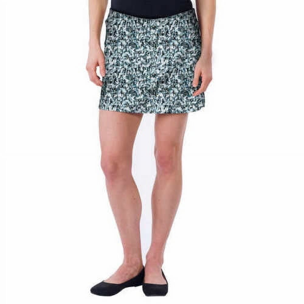 Tranquility By Colorado Athletic Performance A-Line Skirt - Aqua Mini Stripe, Size Small (100% Polyester)