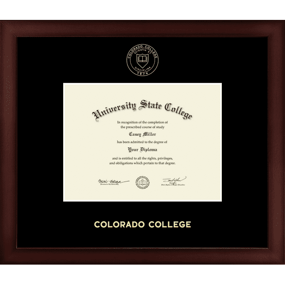Colorado College Diploma Frame, Document Size 8" x 6"
