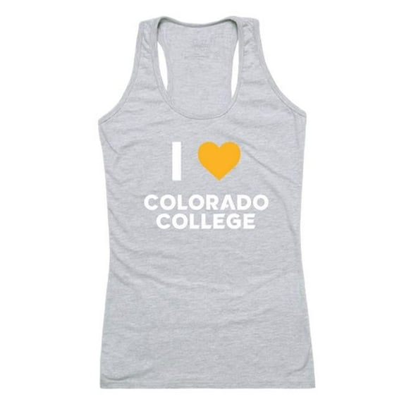 Colorado College Women I Love Tank Top, Heather Grey - Extra Large