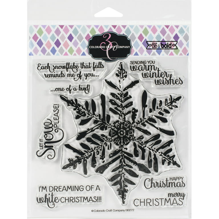 Colorado Craft Company Clear Stamps 6X6-Winter Wishes Snowflake