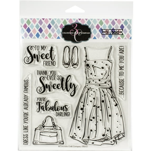 Colorado Craft Company Clear Stamps 6"X6"-You're Fabulous-Big & Bold