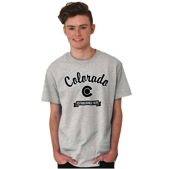 Colorado Cute State Flag Souvenir Men's Graphic T Shirt Tees Brisco Brands S