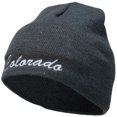 thumbnail image 1 of Colorado Embroidered Short Beanie - Dk Grey OSFM, 1 of 5