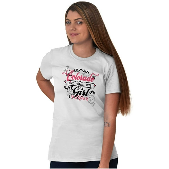 Colorado Fancy Feminine Filagree Womens Graphic T Shirt Tees Brisco Brands