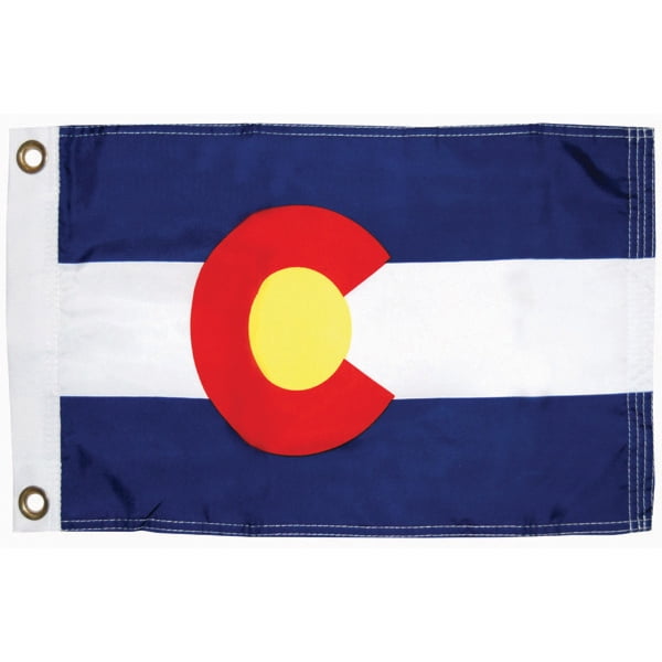 Colorado State Flag 12" x 18" Durable Nylon Boating Banner