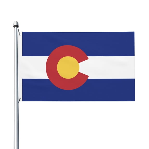 Colorado Flag Flag 3x5ft Double-Sided Printing Indoor/Outdoor Decorative Banner National Flag