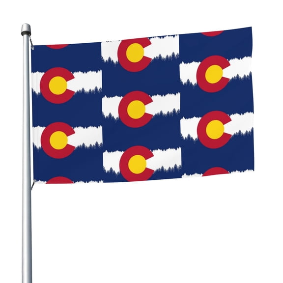 Colorado Flag Flag 5x8 Ft Print Vivid Color Light-Weighted Flags With Grommets